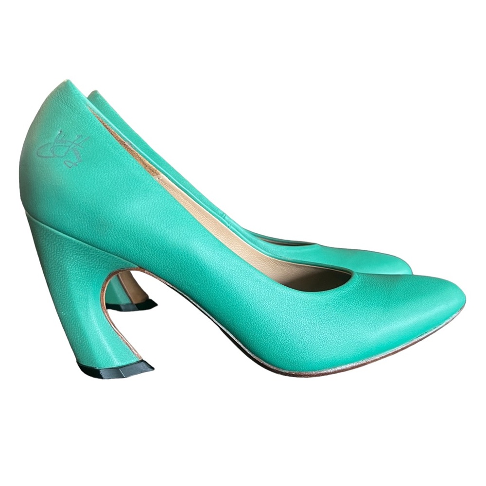 John Fluevog Twist Boogaloo Classic Pump Green Size 6